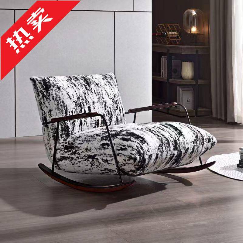 ir简约摇摇椅中国风客厅轻奢阳台懒人沙发休闲椅家用单人躺椅现