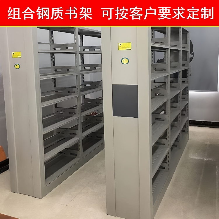 广西工厂销售双柱双面学校图书馆书架阅览室钢木组合钢质书架