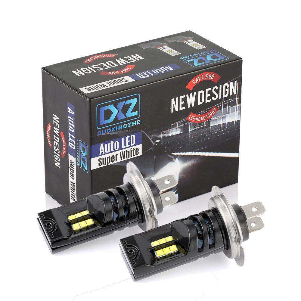 亚马逊热销车灯汽车LED雾灯 H7 CREE 12led LED前照灯 灯泡