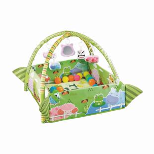 跨境亚马逊婴儿健身架配30粒球儿童海洋球游戏池0-3岁海洋球池