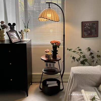 古风法式复古茶几落地灯客厅氛围灯一体灯中沙发卧室床头柜置物旁