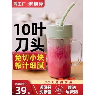 家用小型水果电动榨汁杯果汁机炸果汁碎冰奶昔搅拌 榨汁机便携式