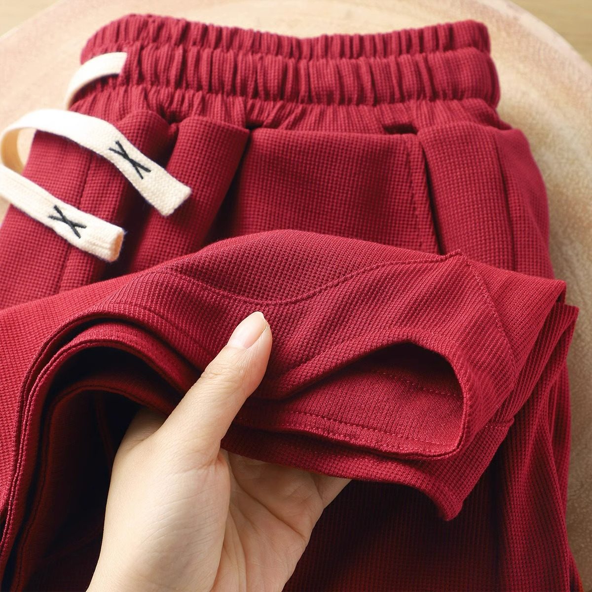 大码300斤枣红色重磅直筒五分裤男夏季宽松休闲美式复古运动短裤2,男装,休闲裤,淘宝优惠券,粉丝福利购,淘宝优惠卷