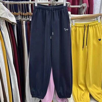 特大码300斤简约复古纯色休闲裤