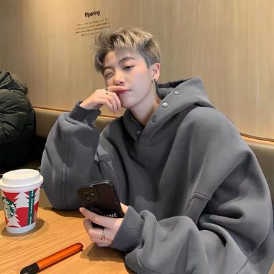 300斤大码男装美式重磅卫衣秋