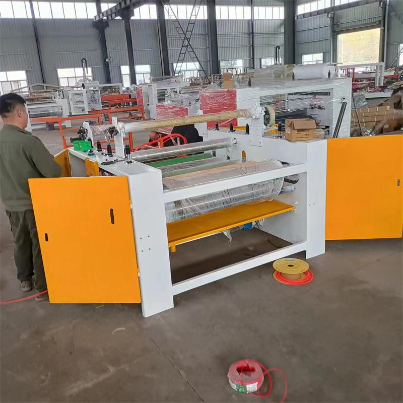 全自动密度板贴纸机 修边断膜码垛石膏板贴膜机 皮革pvc膜平贴机