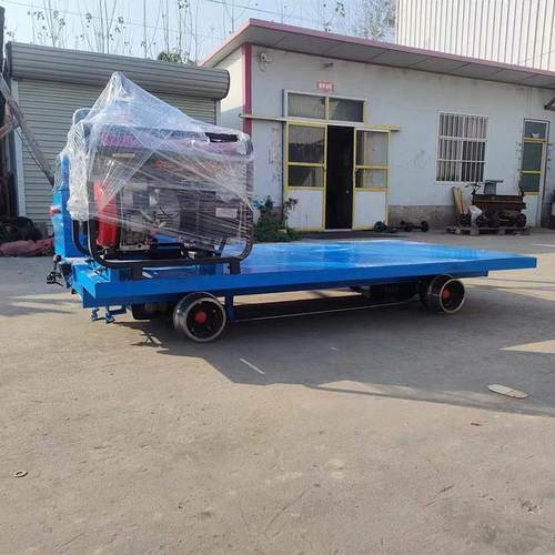 中铁用轨道运输车 混凝土运输轨道四轮 载重4吨柴油轨道平板车