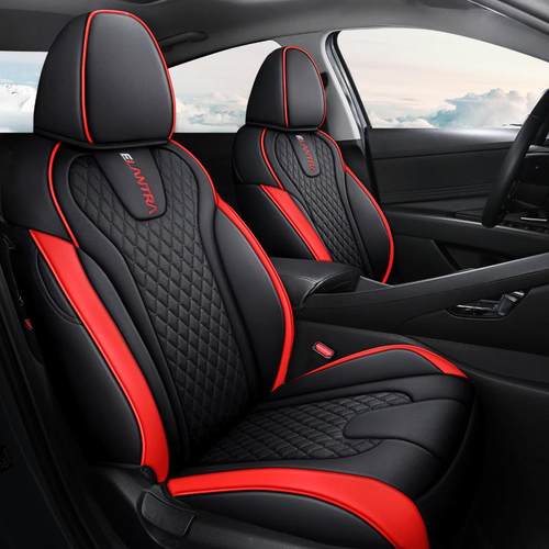 原车纹路适用伊兰特汽车专用全包围四季通用五座耐磨皮革材质坐垫