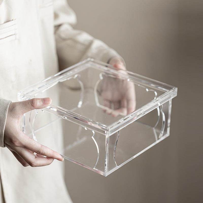 透明亚克力蓄水壶承正方形茶具茶杯收纳架小茶盘茶承茶托盘干泡,3C数码配件,USB灯,淘宝优惠券,粉丝福利购,淘宝优惠卷