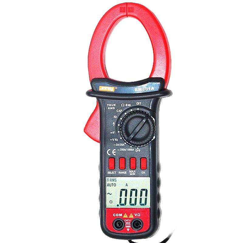 滨江BM801A数字钳形万用表三用钳表电流表1000V交流电压钳表1000A
