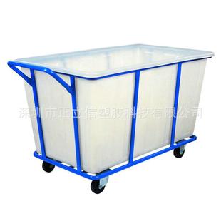 工业用200L300L400升带轮耐酸碱塑胶水箱厨房清洗塑料周转箱