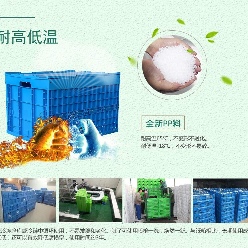 现货大型折叠箱折叠筐 760/800工业电子仓储物流运输装载周转箱