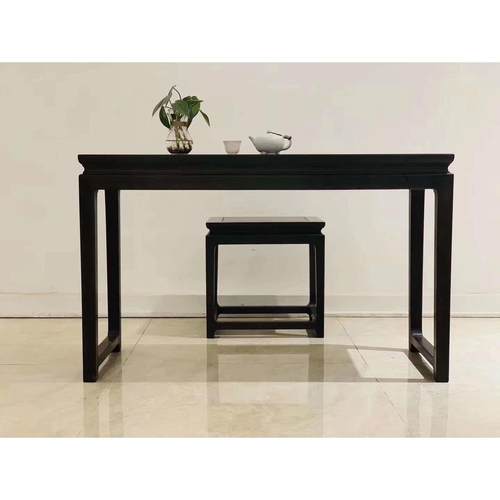 紫光檀东非黑黄檀琴案琴台两件套琴桌画案字台清式明式家具