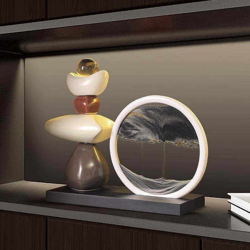 时来运转流沙画摆件轻奢客厅电视柜酒柜玄关办公桌面高级感装饰品,鲜花速递/花卉仿真/绿植园艺,割草机/草坪机,淘宝优惠券,粉丝福利购,淘宝优惠卷