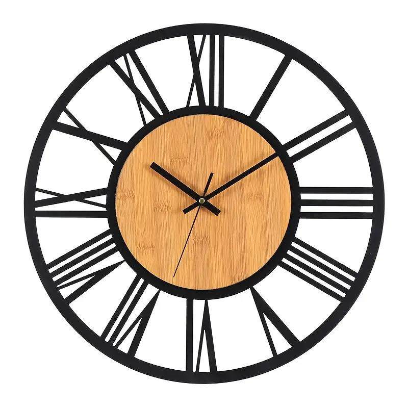 客厅时钟简约创意装饰静音钟表铁艺时尚挂钟