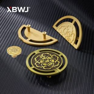 兴邦轻奢纯铜拉手简约风格衣柜纯铜拉手现代橱柜抽屉实心全铜拉手