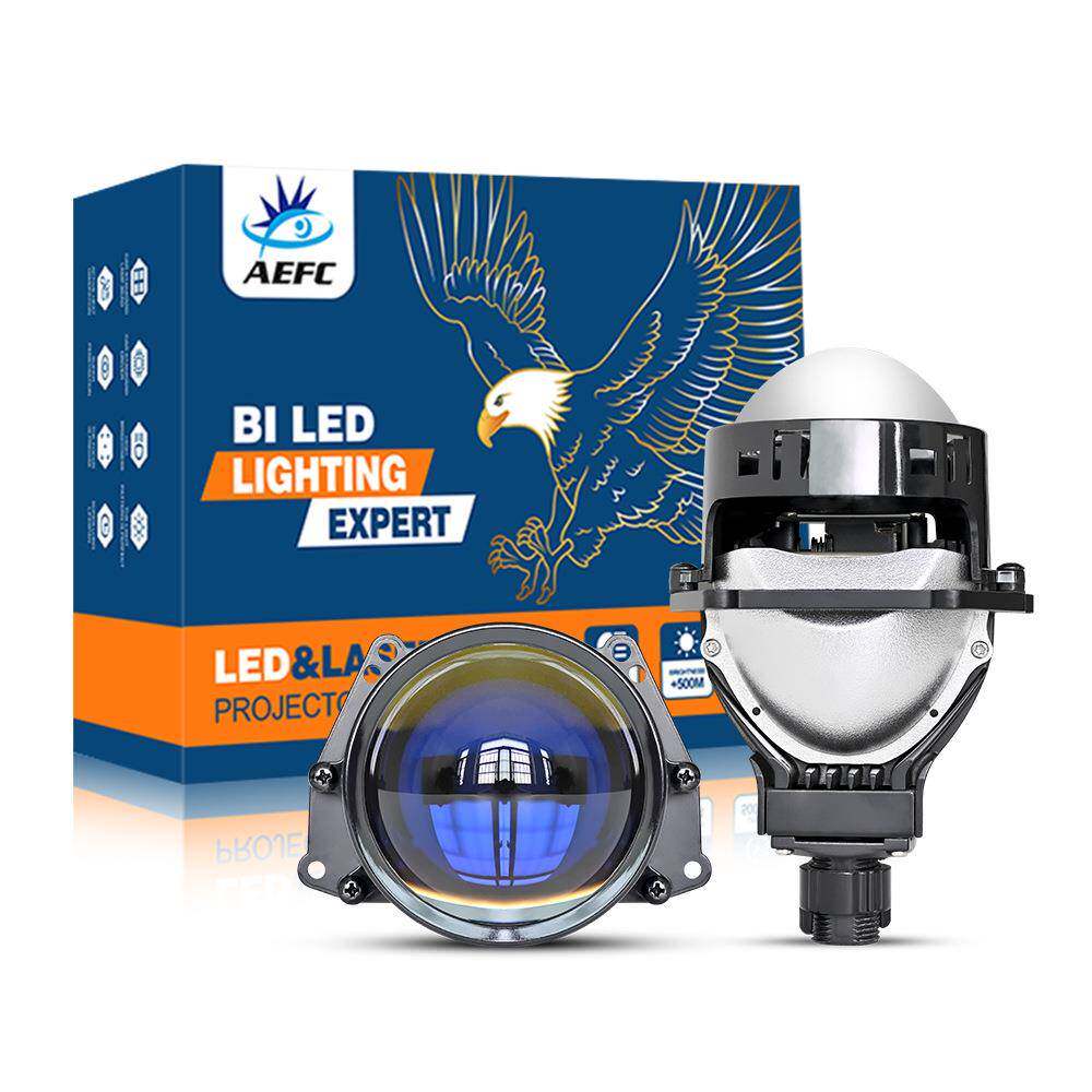 现货汽车LED大灯3寸双光透镜65W大功率车灯led透镜大灯12V24V