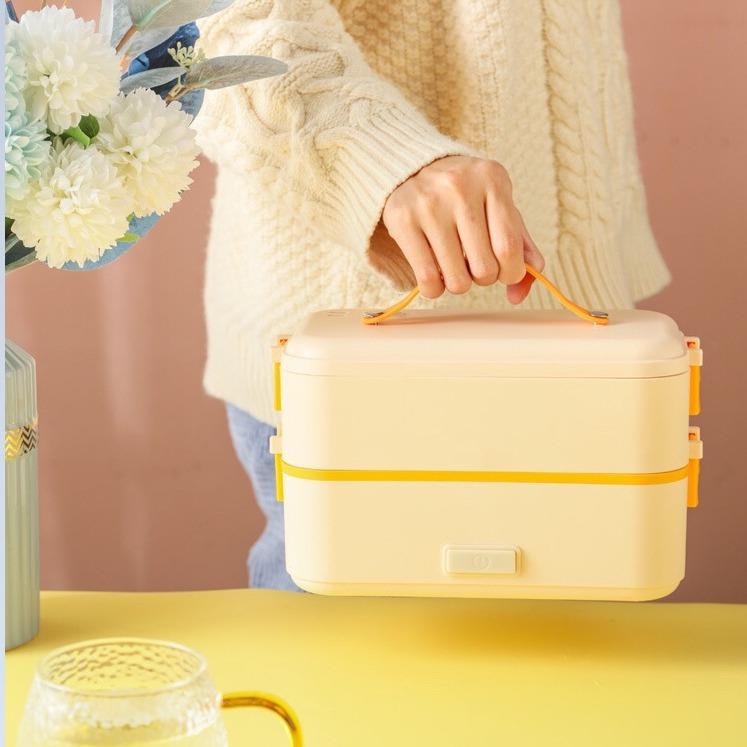 出口220V110V伏蒸煮电热饭盒欧美英日规加热保温电饭盒热饭器