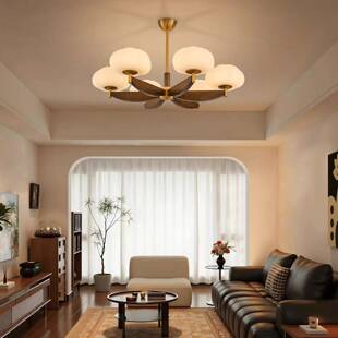 法式客厅灯美式复古棉花形卧室主灯中古风吸顶灯灯具2025新款吊灯