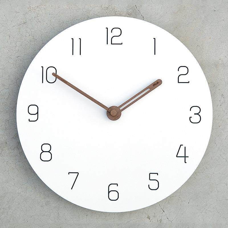 wozoom屋准12寸钟表简约时钟挂钟客厅静音美式个性装饰创意石英钟