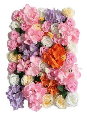 展厅长排花墙高层次感婚礼布置背景花墙仿真玫瑰花墙仿真玫瑰花墙