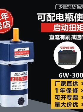 12243648V直流电有刷减速机小体积大扭矩静音功率足耐磨耐用