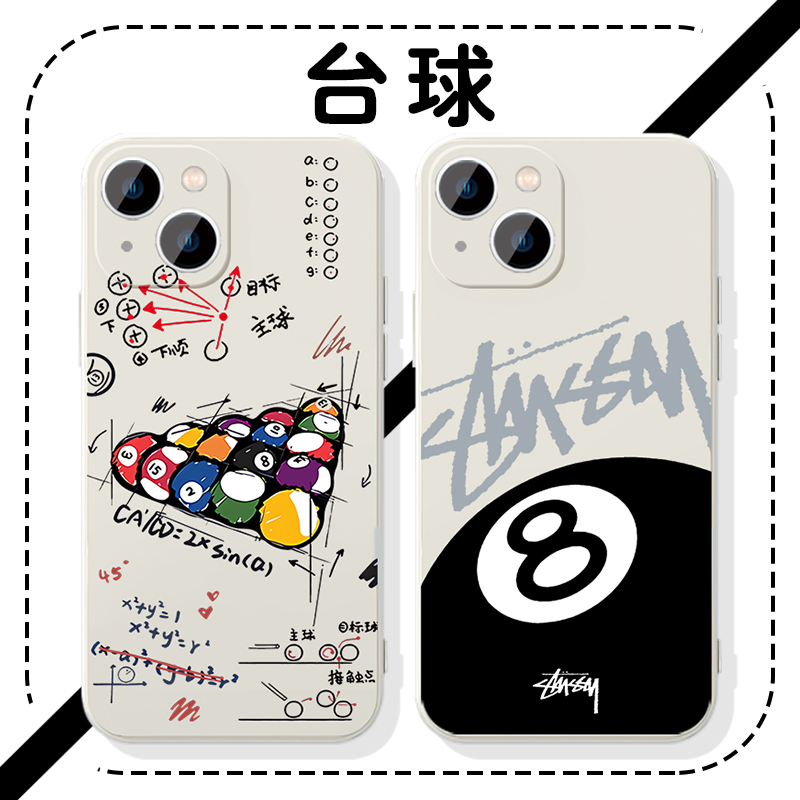 台球手机壳苹果16华为mate60简约iPhone15promax黑八OPPO小众一加13计算公式vivo桌球14适用30高级感xr斯诺克