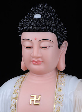 速发汉白玉阿弥陀佛像释迦佛尼三佛宝佛牟像玉石雕如来佛祖药师佛