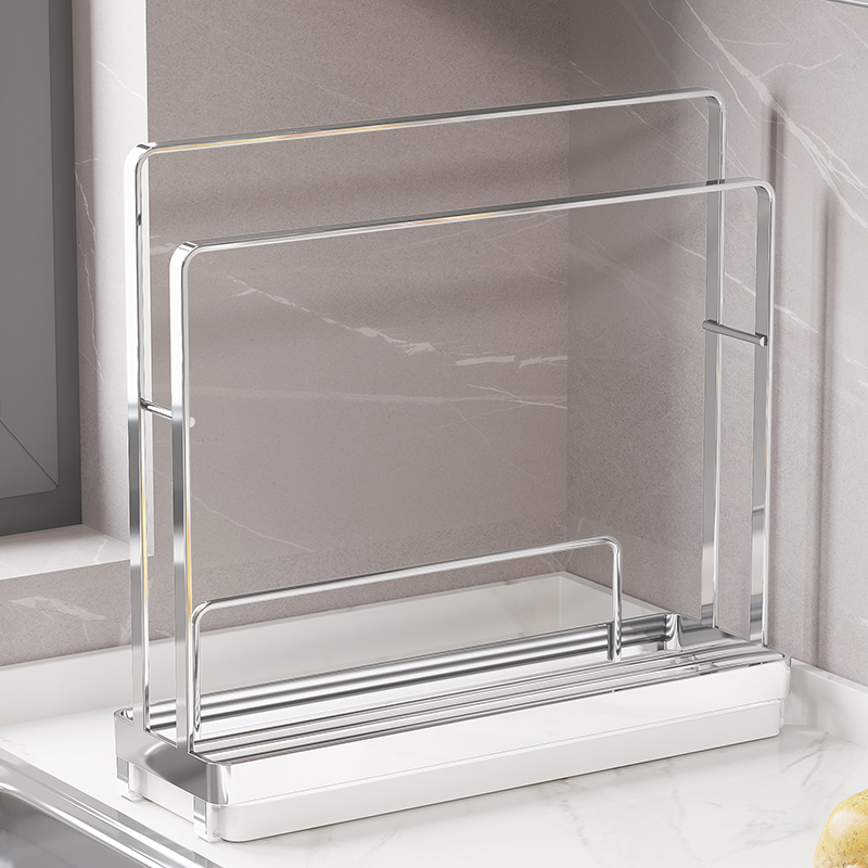 速发厨房抹布置物架不锈钢窗台沥窄窗边水槽海绵极水架子收纳神器