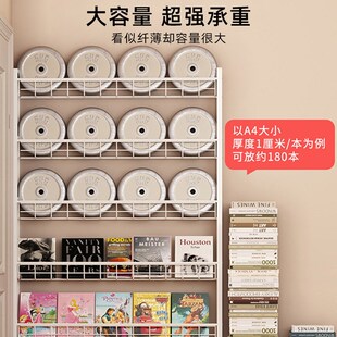 速发物儿童简置极窄夹缝墙上壁挂家用收纳柜门后易#架铁艺书架落