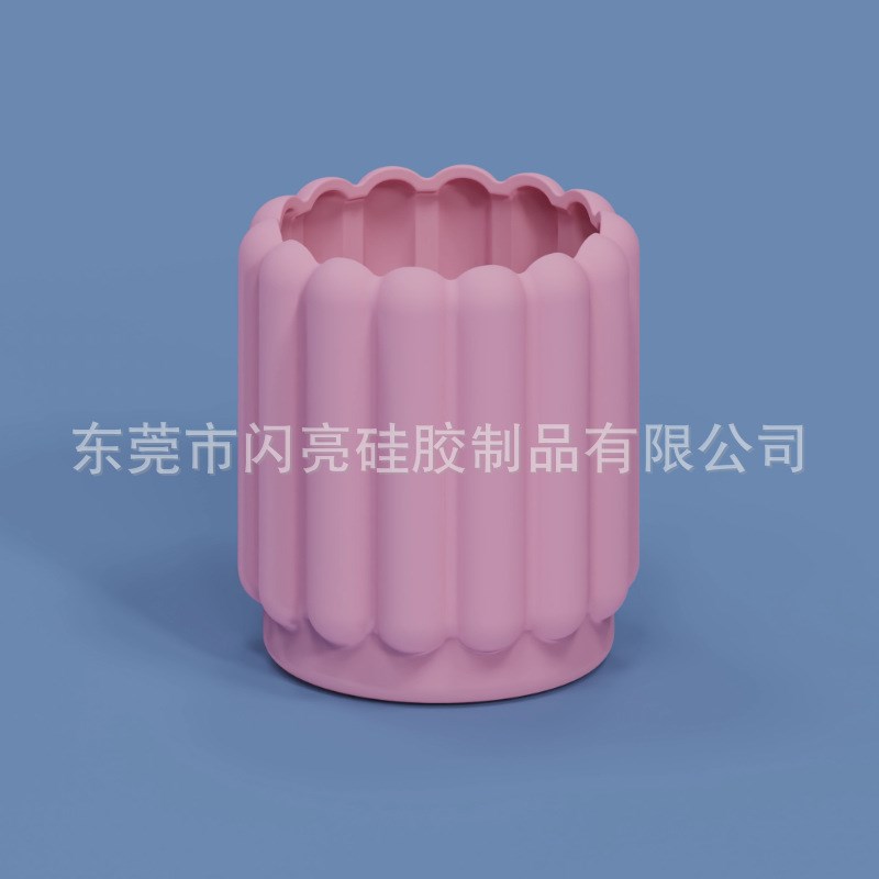 速发新款创意简约环保硅胶笔筒办公桌高颜值硅胶收纳笔盒易清洗摔