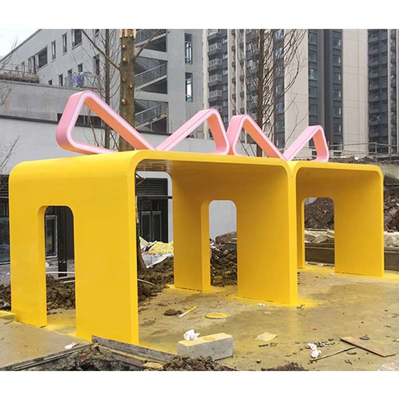 户外大型露天游艺设施 商场门口非标蝴蝶结摆件 商业街异形门框
