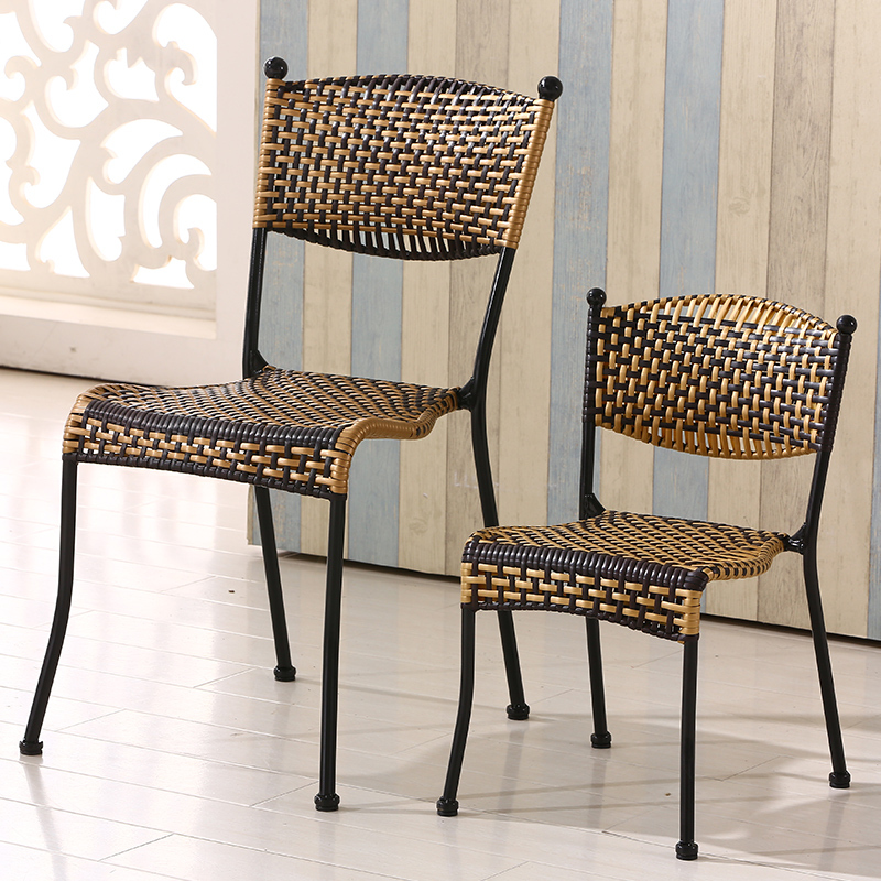 藤椅单人椅子藤编家用61594休室外台户外庭院桌椅阳闲小腾椅背椅