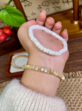 天然贝壳手串女款单圈时尚百搭