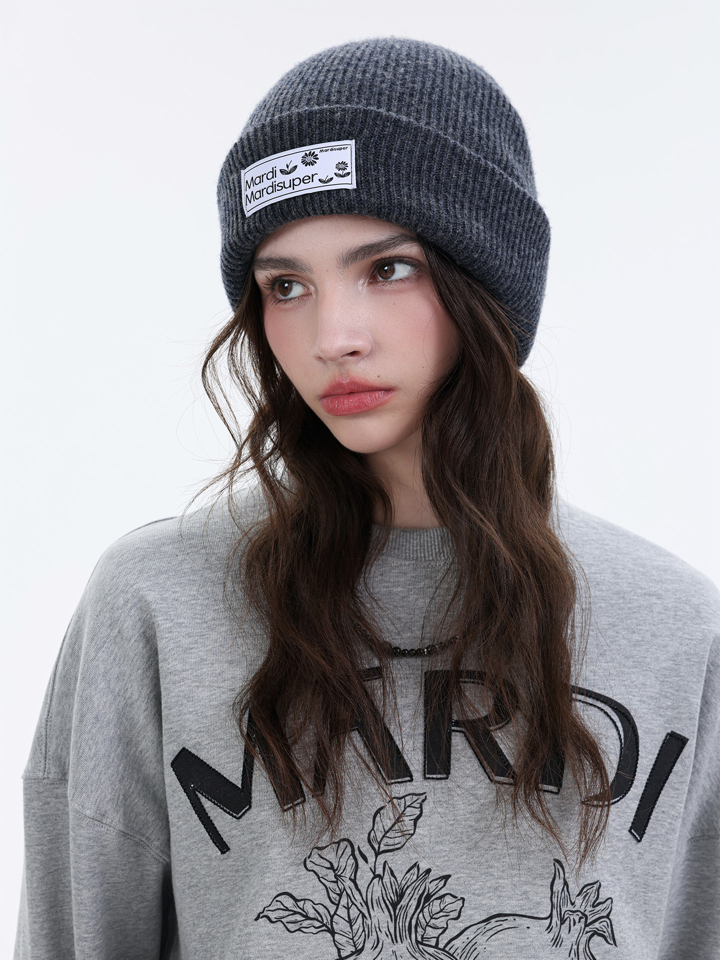 Mardi覆古费尔岛风氛围感100%羊毛帽子25秋冬新款提花针织毛线帽