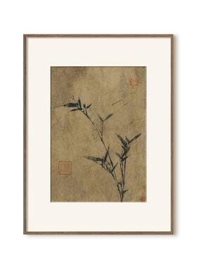 新中式子法字画侘YZ202510寂书原木竹风关摆台装饰画餐玄厅茶室挂