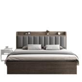 实木床简约现家代ws 1米8双人床主卧1米5出房用1米租2 0017加厚