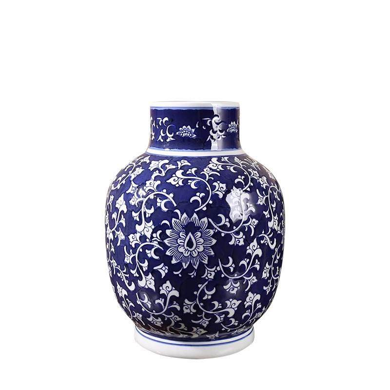 中式青花瓷陶瓷花瓶民宿酒店客UFV厅复花古古青瓷件高级感仿摆摆,橡塑材料及制品,工业陶瓷,淘宝优惠券,粉丝福利购,淘宝优惠卷
