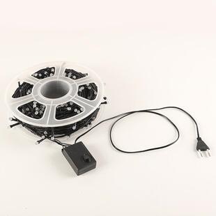 LED彩灯盘卷灯氛50米装饰黑线小灯围串户外YEV露营满天星灯防水灯