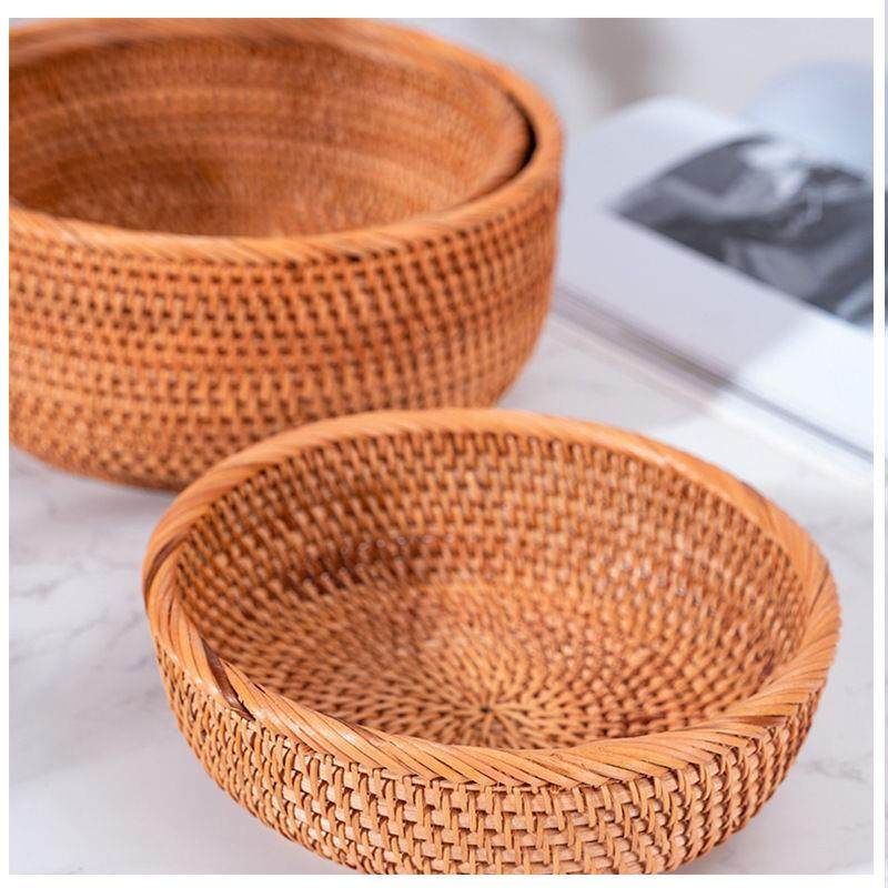 南藤编编篮浪波形盒客厅桌3ZY25686面圆形糖果盘织编织篮首饰越收,收纳整理,脏衣篮,淘宝优惠券,粉丝福利购,淘宝优惠卷