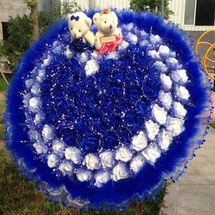 厂家直供99朵金日粉花情人圣诞节QFO物仿真花婚庆用品女生节生礼