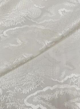 仿酸祥云服暗纹袍人丝人棉大醋提花布面料汉服旗JSS8030新中式装