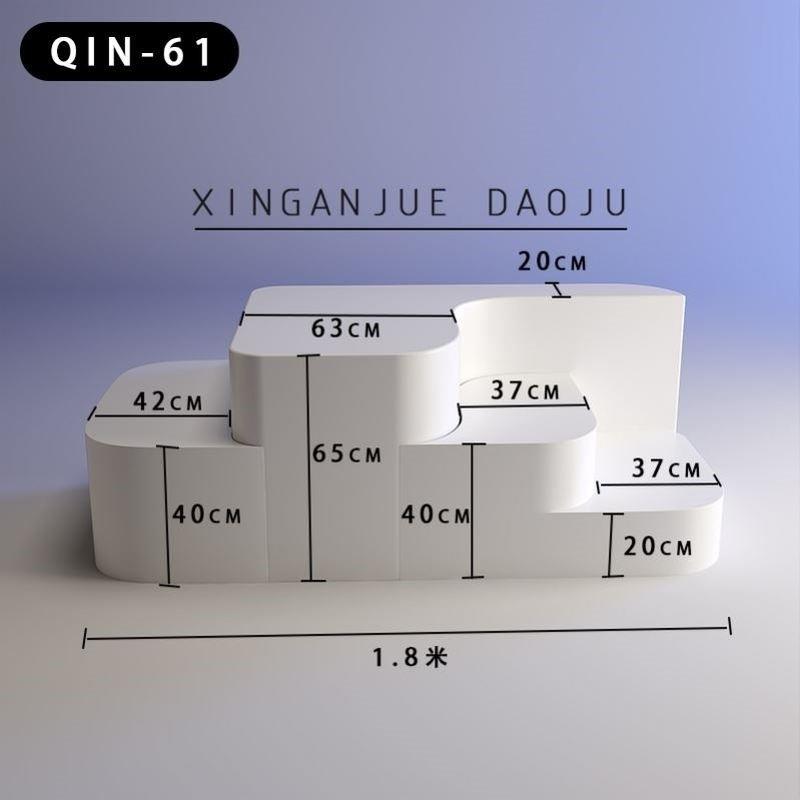 曲线S形陈列架高档异形中岛柜流水台女装店鞋包展示台道具鲜花店