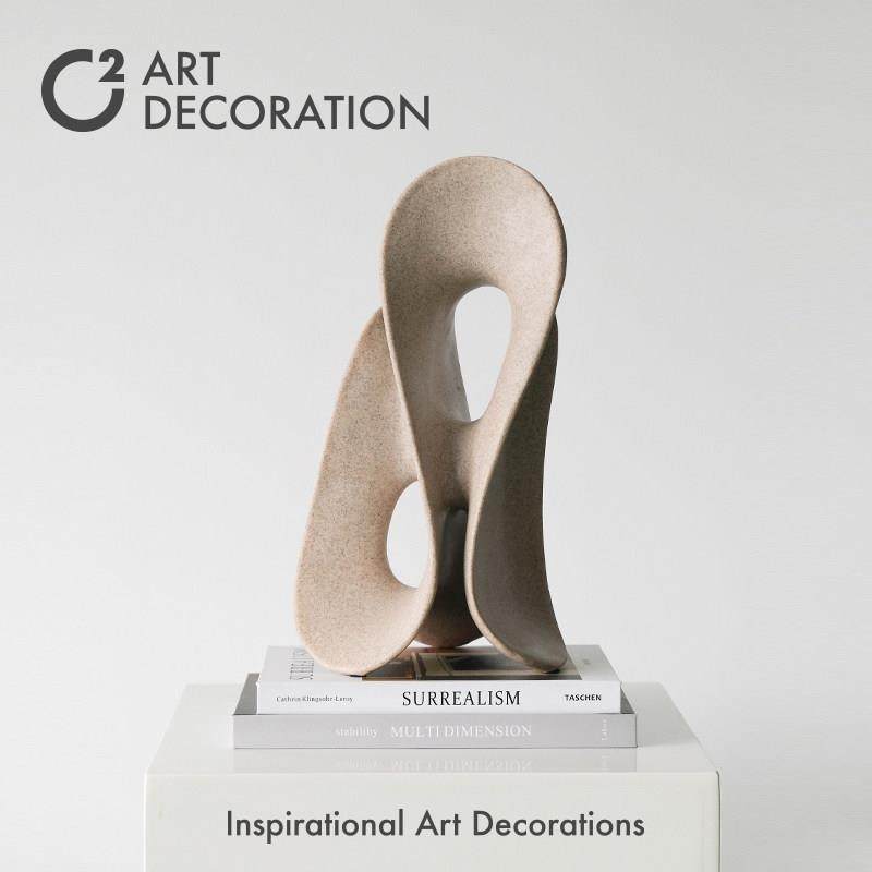 现代侘寂树脂抽象艺术雕塑摆件样板间酒店售楼部玄关柜角几装饰柜,家居饰品,装饰摆件,淘宝优惠券,粉丝福利购,淘宝优惠卷