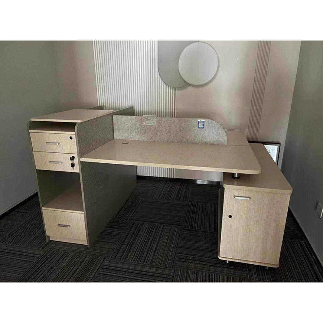 2人位职员办公桌椅组合简约现代屏风四6人员工作位电脑桌办公家具