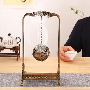 包邮法门架寺香薰球沉香檀香熏香球薰香香粉炉香道香炉镂空香薰炉