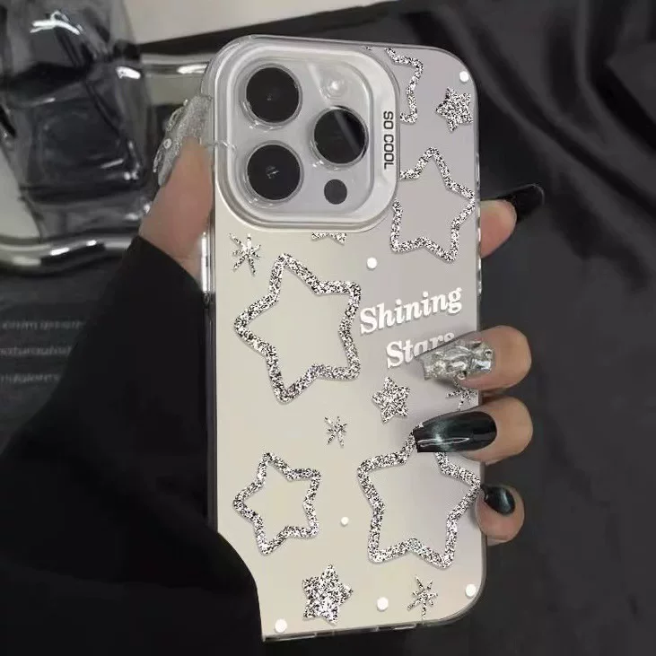 Сияющая звезда подходит для 15pro Европейский и американский 16pro чехол для телефона 14plu крутой 13pro мода 12