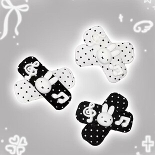 新款原创波点米菲兔创口贴ins风宅萌发发卡刘海配饰发饰发夹