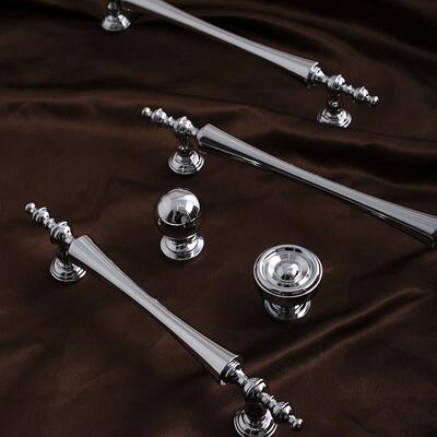 indoors法式覆古轻奢银色柜门把手衣柜门鞋柜抽屉不止黄铜长拉手