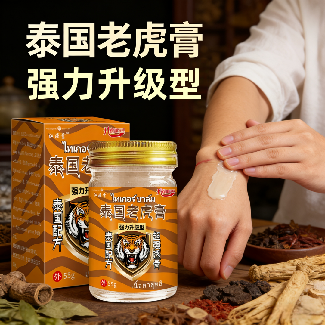 江源棠拔讀顽痒清泰国老虎膏脚弃王颈肩腰膝腿关节透骨膏皮肤外用